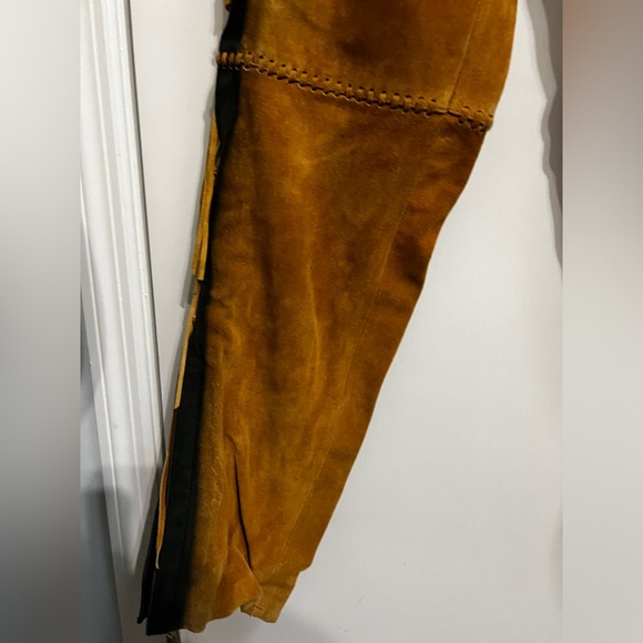 Genuine Leather fringe, lined, pants by 3B West by Tansmith - Picture 9 of 16